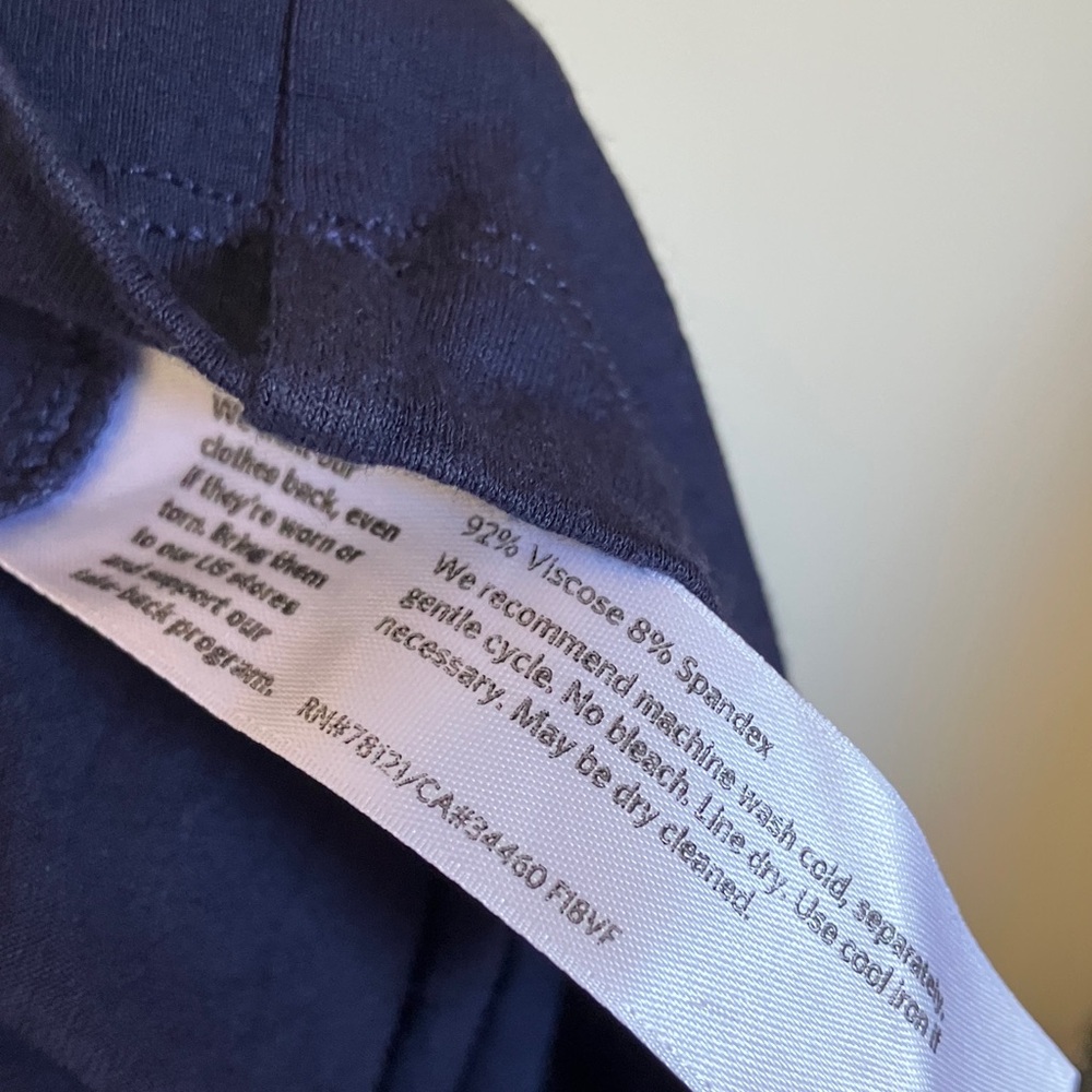 Eileen Fisher Navy V-Neck Long Sleeve Midi Dress - Picture 4 of 5